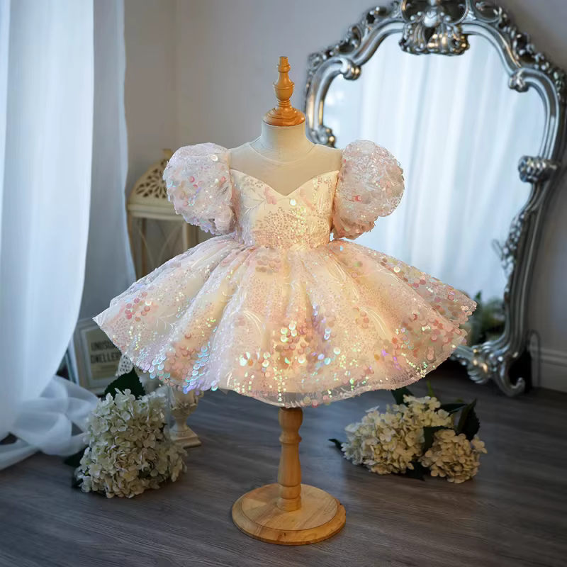 Robe de soirée haut de gamme pour filles, robe de spectacle de Piano pour enfants, robe de princesse