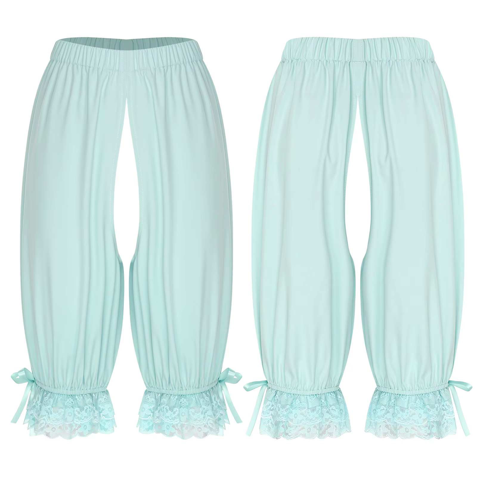 Femmes Lolita Bloomers à volants dentelle garniture évider ouvert entrejambe citrouille Shorts frouf