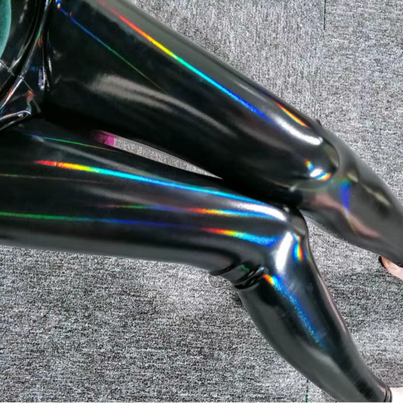 Pantalon en cuir PU taille haute pour femme, couleurs absorbe ouissantes, leggings minces brillants,