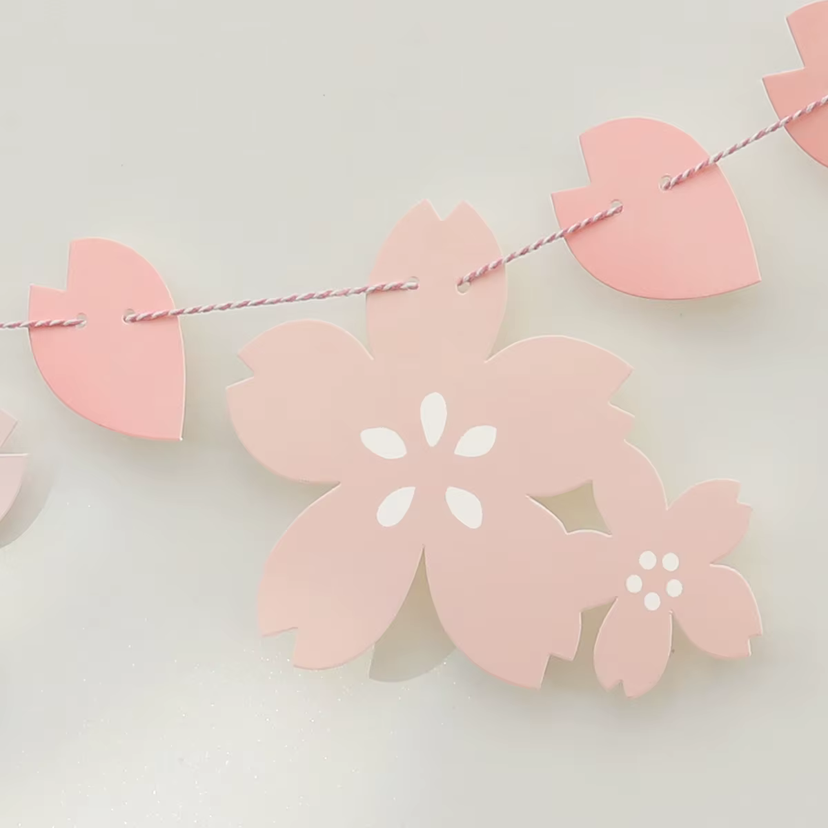 Drapeau rose en fleurs de cerisier, 1 pièce, décoration de fête, aménagement mural de salle