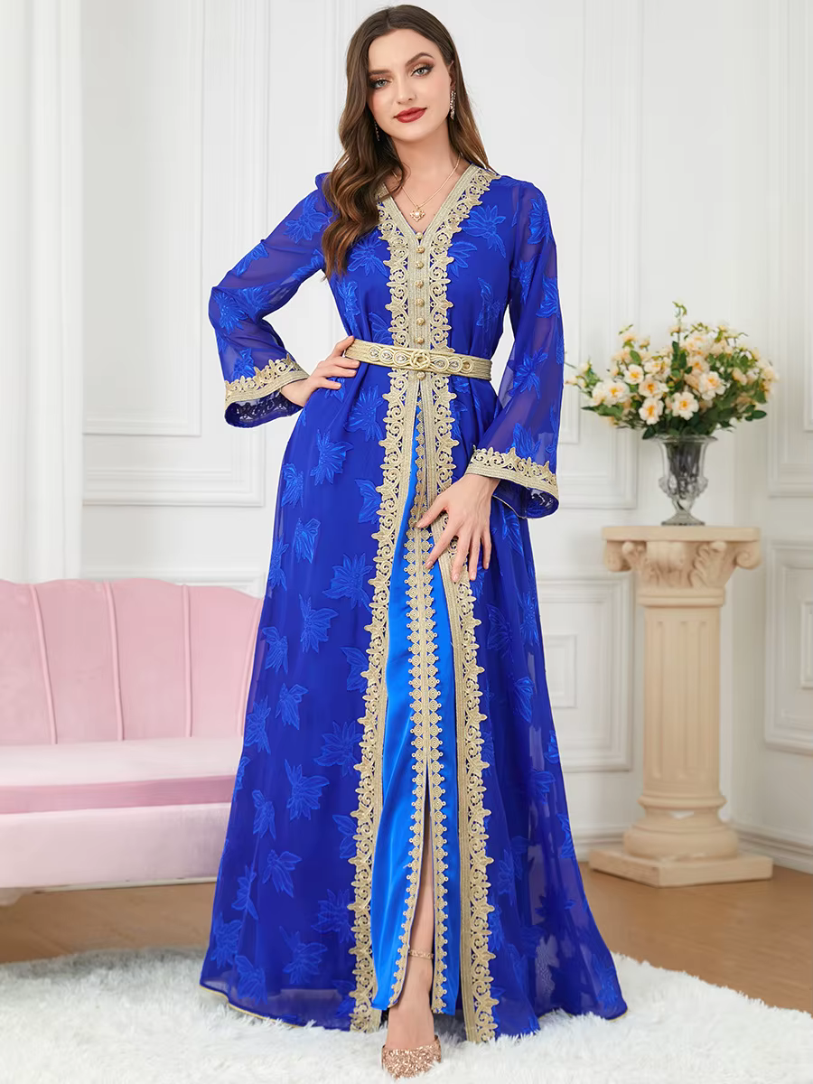 Abaya Dubai-Robe musulmane de luxe pour femmes, Kaftan, Islam Kimono, Caftan Marocain Maxi, Robes de