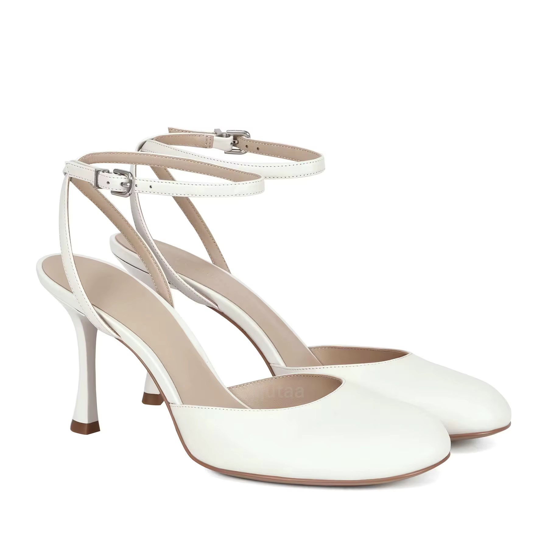 QUTAA – escarpins en cuir de vache pour femmes, sandales d'été à talons hauts, sexy, avec sangle à l