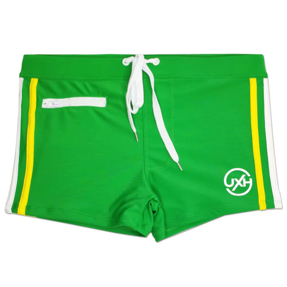 Maillot de bain Sexy pour hommes, maillot de bain à séchage rapide, avec poche zippée, Boxer, slip, 