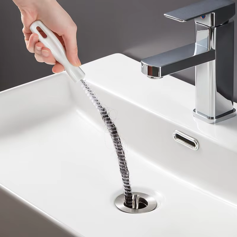 Brosse de dragage de tuyau flexible pliable, nettoyeur de vidange, outils de livres d'évier, épilati