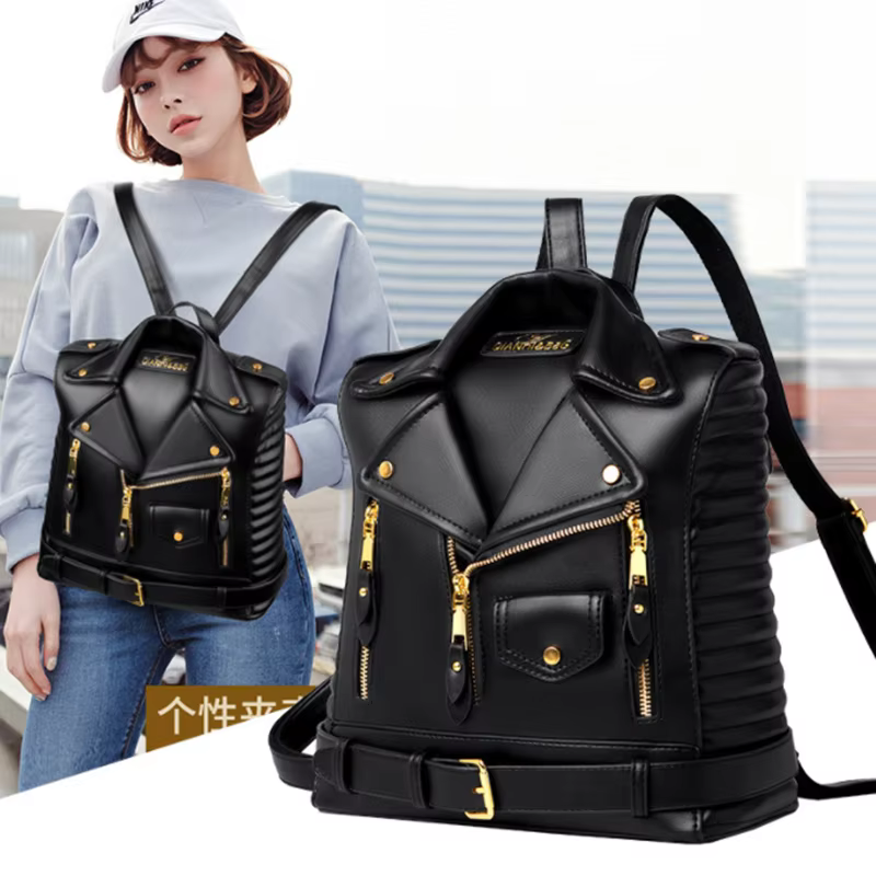 Anti-vol fermeture éclair femmes sac à dos 2026 moto épaule Jecket sac voyage grand sac à dos mode d