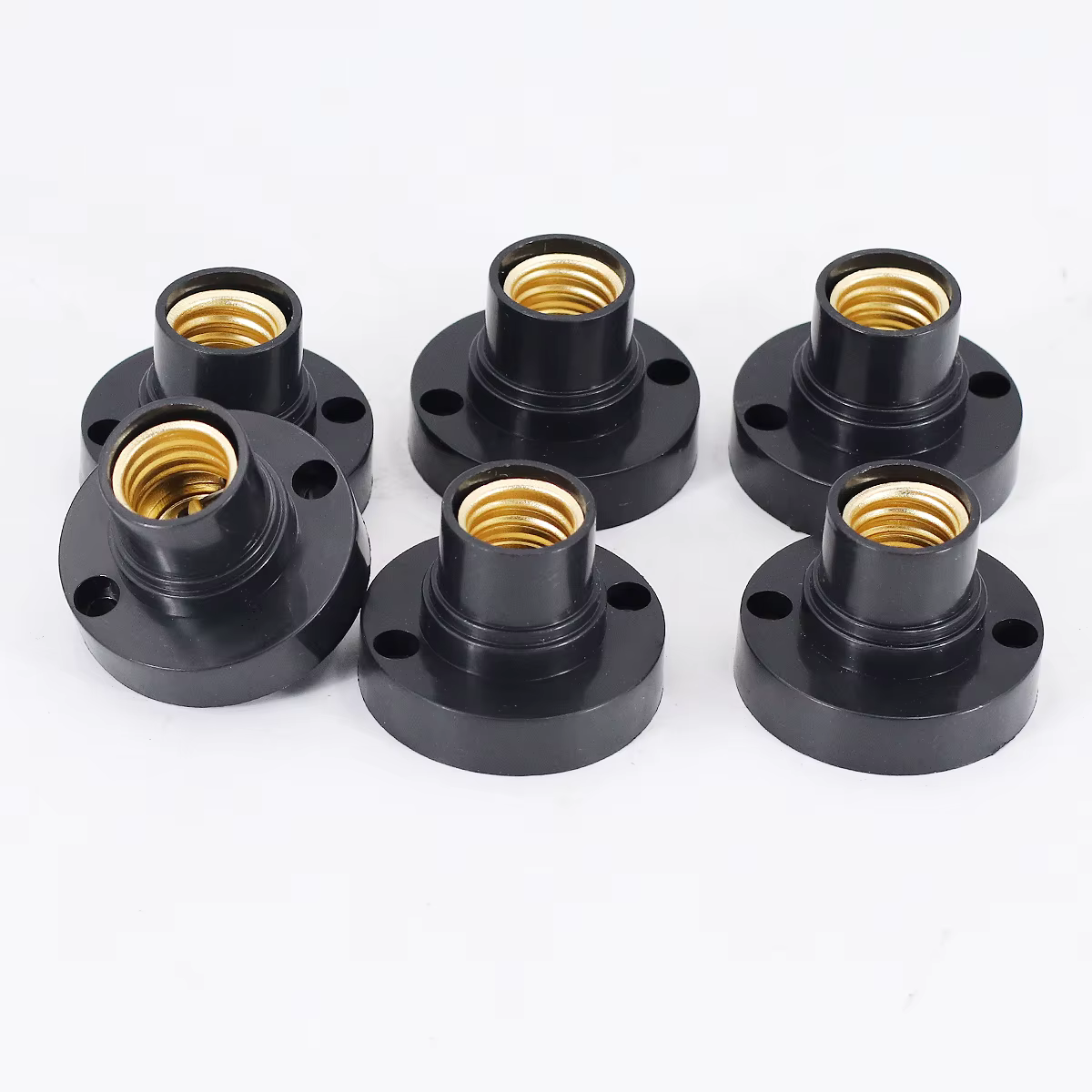 Base en plastique E14 avec trou pour fil, support de douille de lampe à vis, douille de lampe à Base