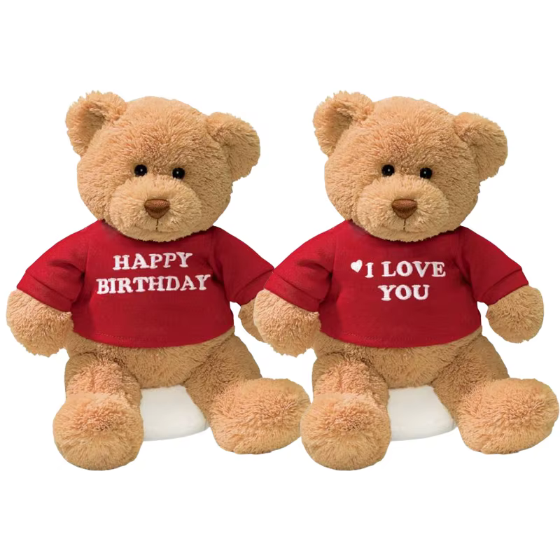 Ours en peluche ours bricolage avec t-shirt blanc vierge, 11"