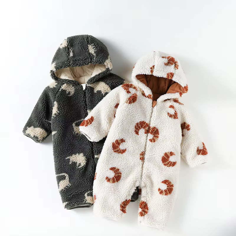 Combinaisons en velours pour bébés filles, motif dessin animé, chaudes et épaisses, pour l'automne e