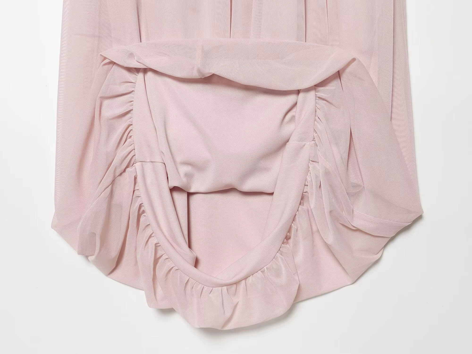 Robe mi-longue plissée marron sans manches à col montant pour femme ETJ, coupe fluide, style minimal