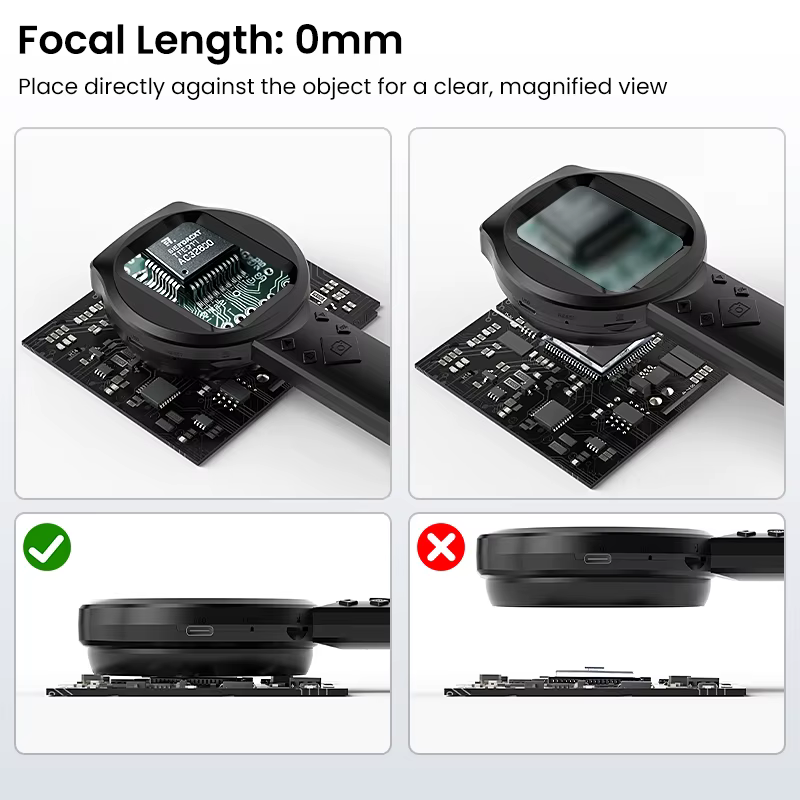 Loupe numérique IPS 2.8 pouces HD 1080P 100X, Microscope Portable, loupe portative pour réparation é