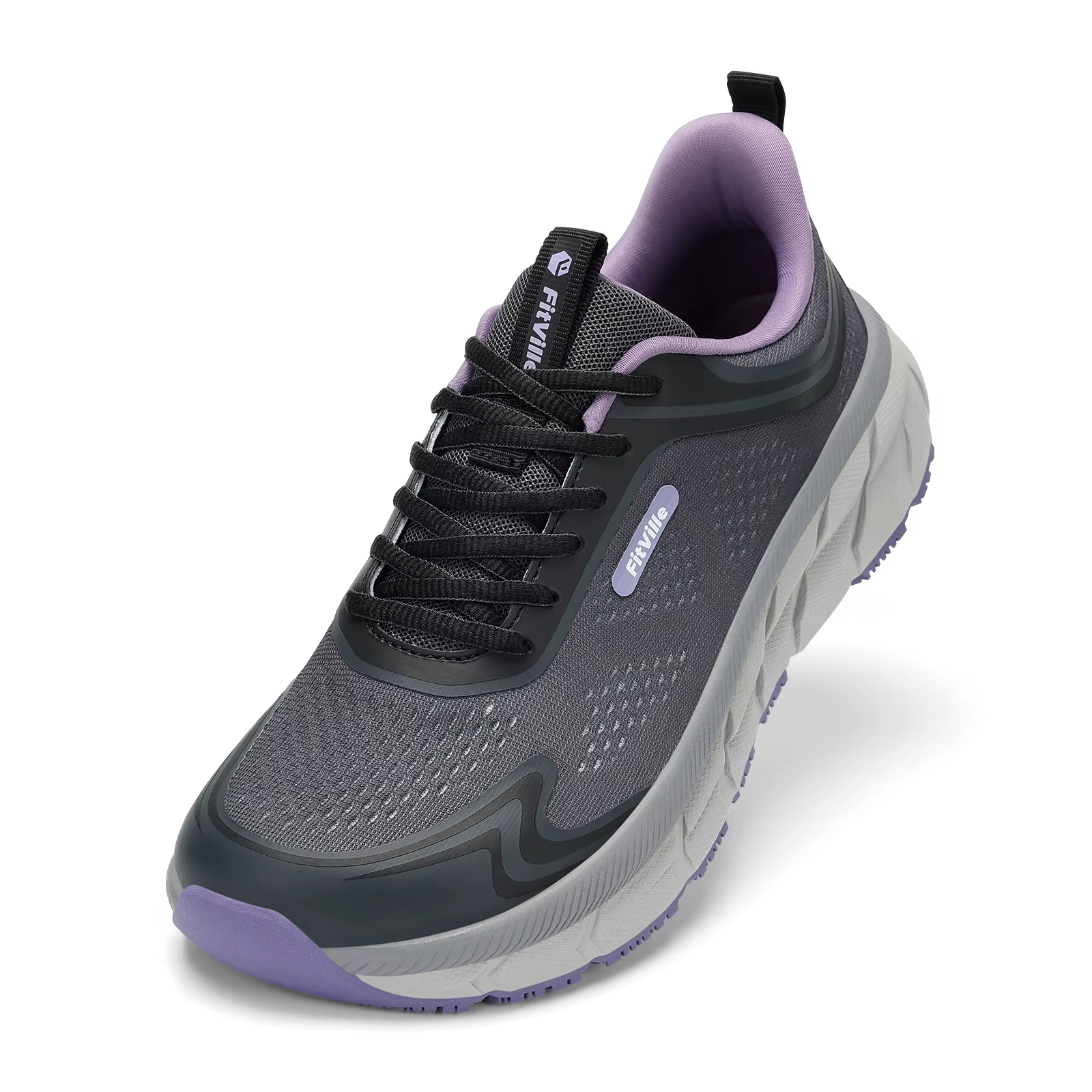 Chaussures de course pour femmes Fitville, chaussures de sport à large boîte à orteils, antidérapant