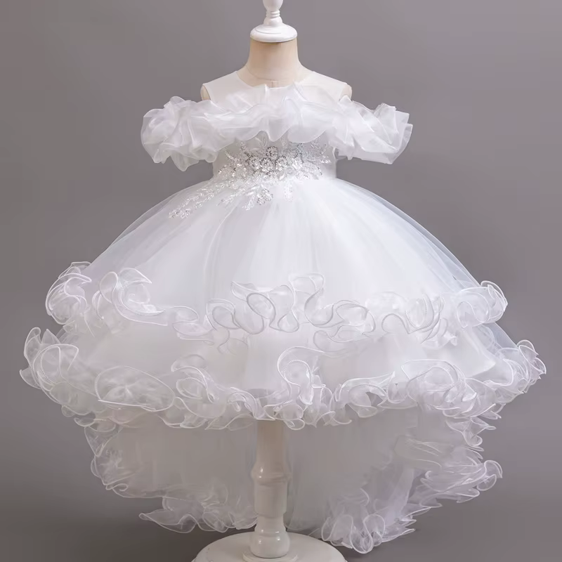 Robe de Princesse à Paillettes pour Fille, Tenue de Mariage, de Noël, de ixd'Anniversaire, Douce et