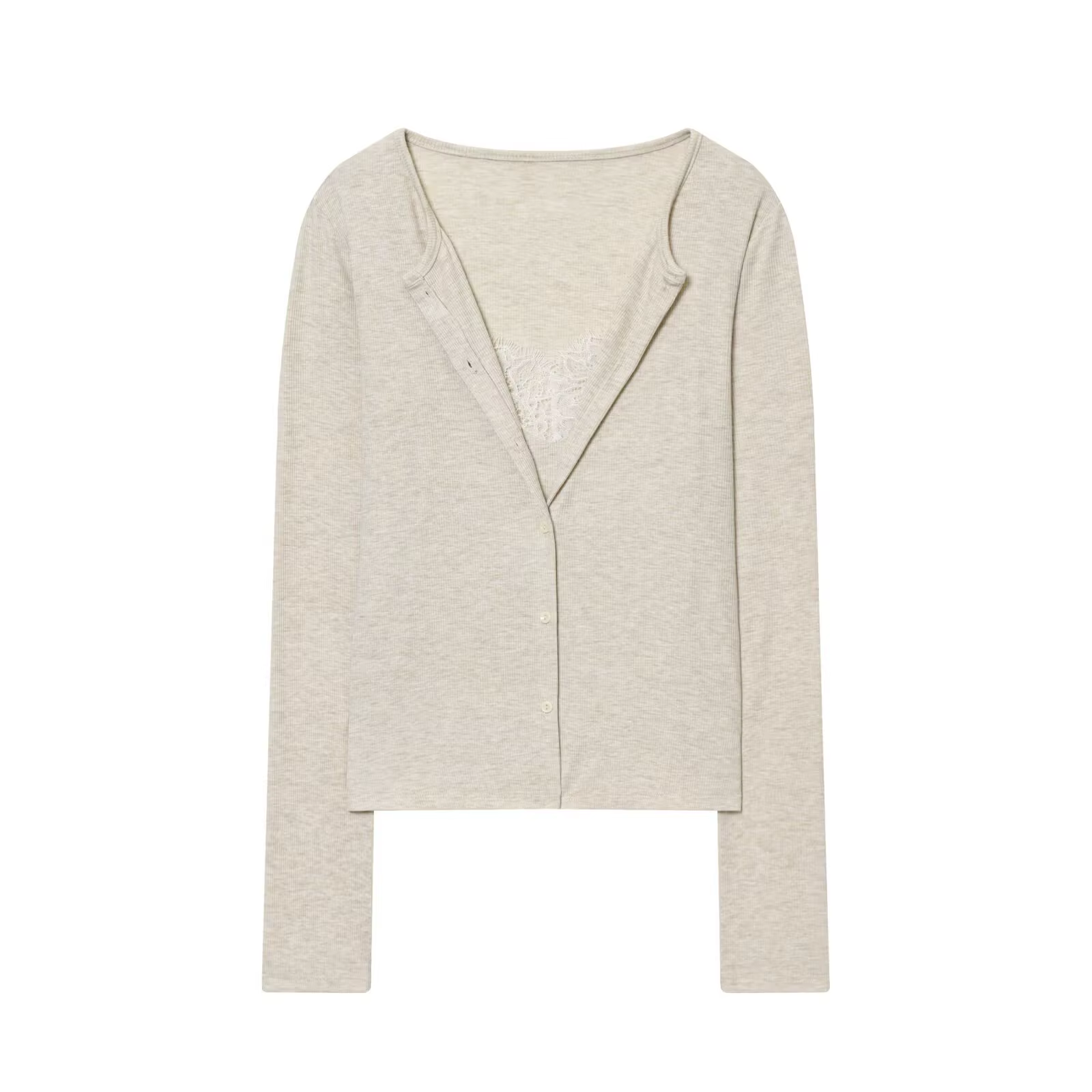 MUJER dentelle recadrée veste haut pour femme Vintage tricot Demi-saison vestes pour femmes boutonné