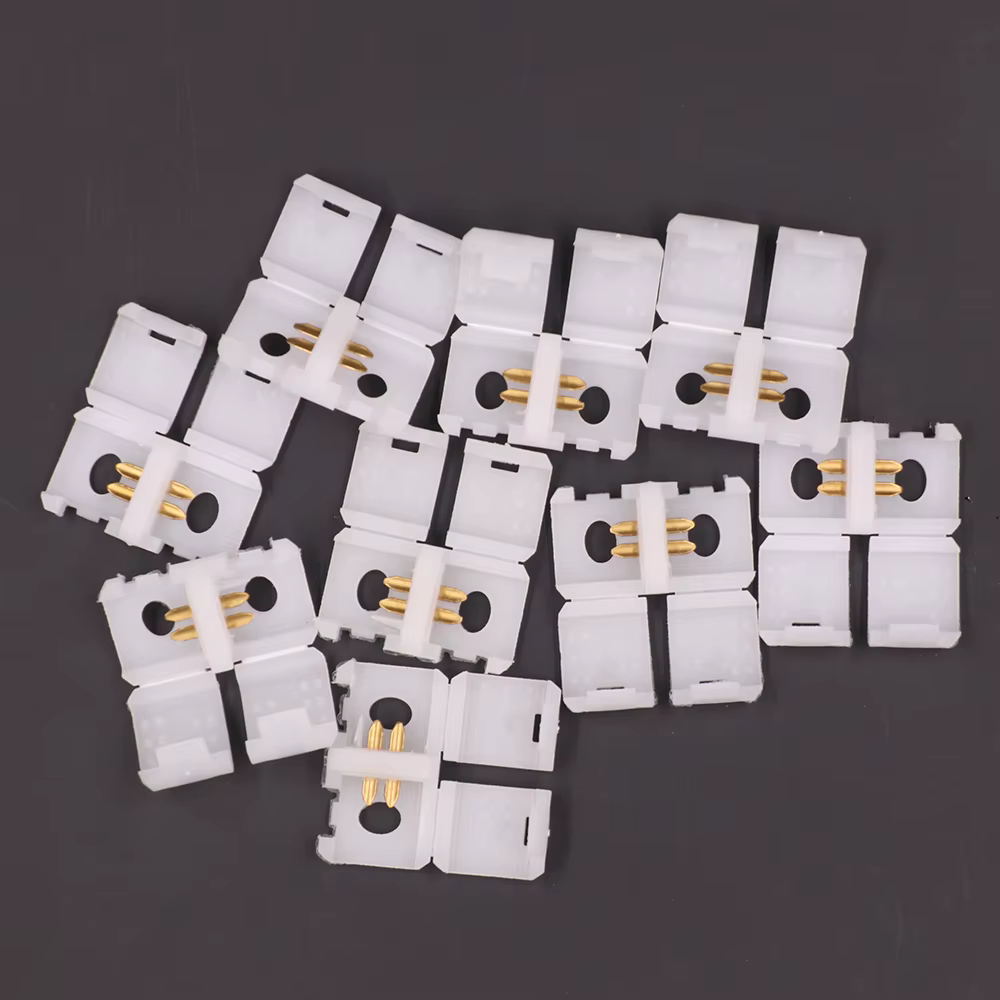 Connecteur à 2 broches en forme de I, bande LED COB FOB, connecteur central pour 220V 110V 288 diode