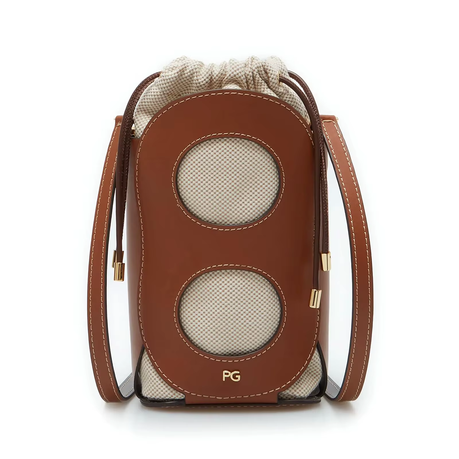 Sac à bandoulière PG pour femme, design ajouré avec cordon de serrage, rétro, polyvalent, haut de ga