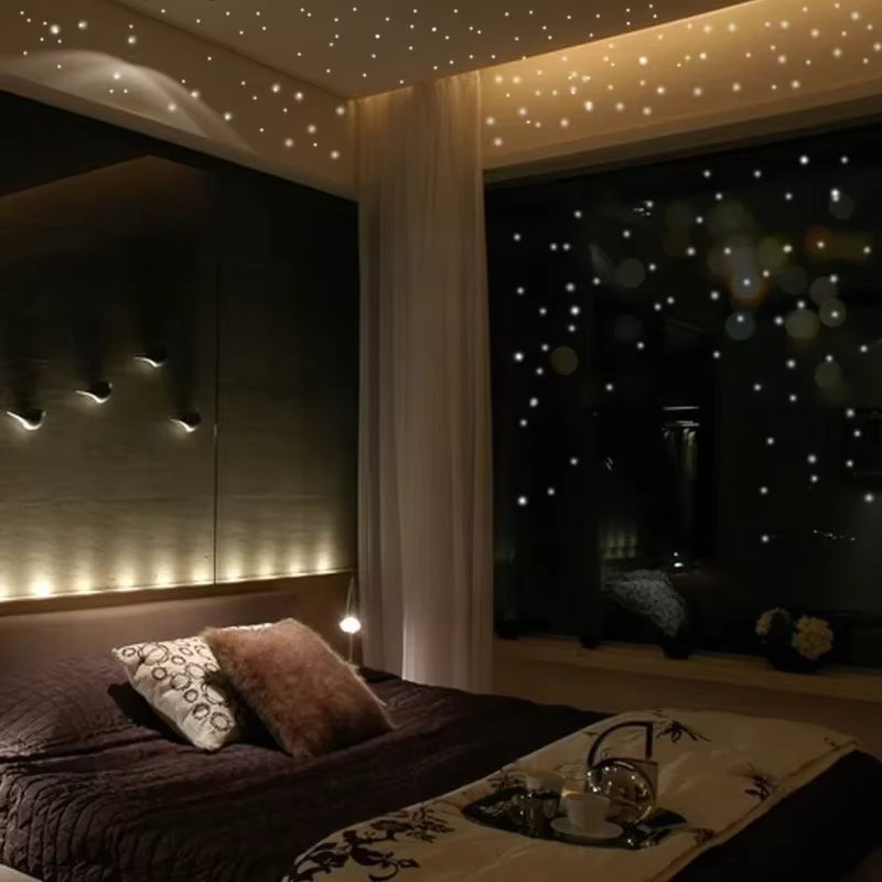 Autocollants muraux lumineux en vinyle, 407 pièces, décoration murale, étoile qui brille dans la nui