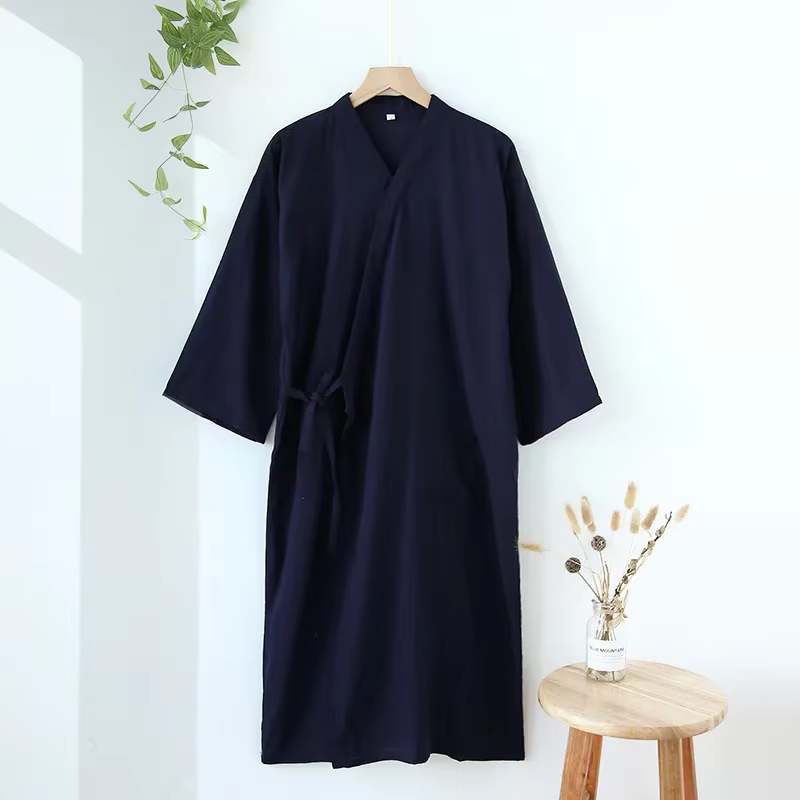 Kimono japonais chemise de nuit homme léger et respirant été printemps automne homme longue Kimono c