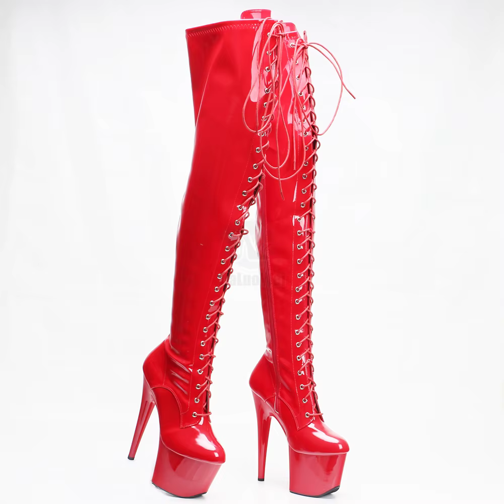 Bottes cuissardes à talon aiguille de 7 pouces avec plateforme, pour la danse exotique et la pole da