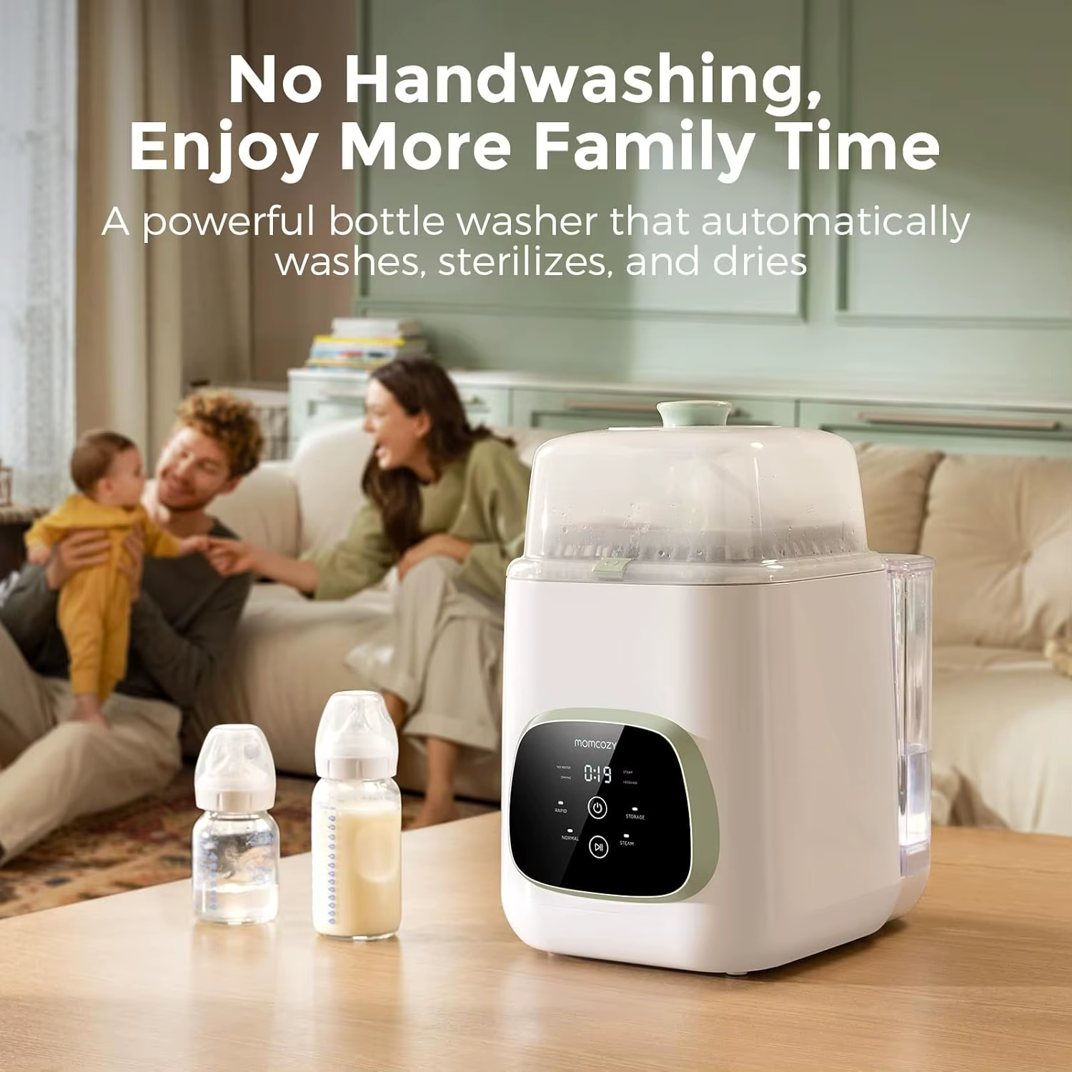Momcozy Lave-biberon, stérilisateur et sèche-linge, machine de nettoyage tout-en-un pour biberons, p