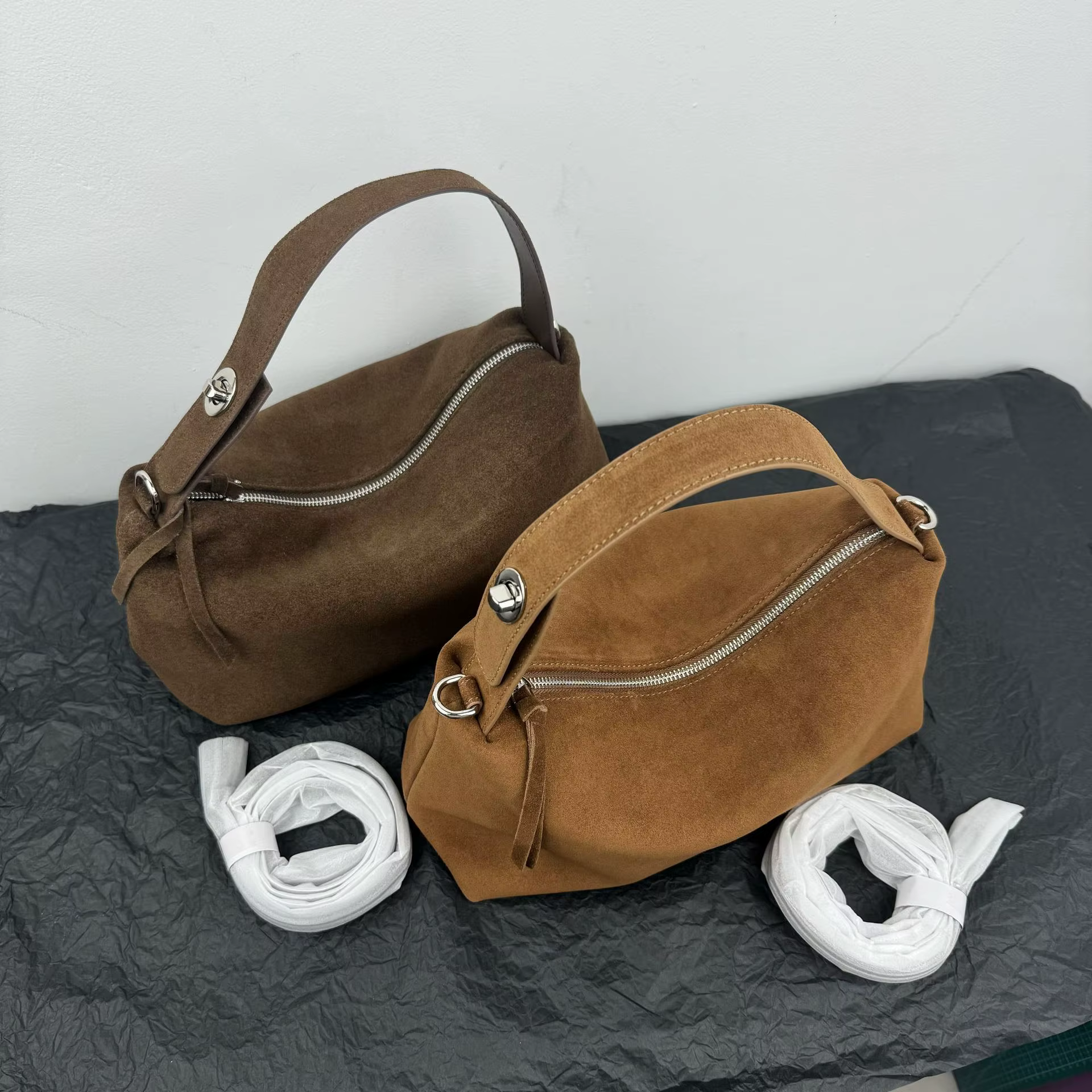 FIRMRANCH-Sac à main en cuir de vachette grande capacité pour femme, sac à main polyvalent, paresseu