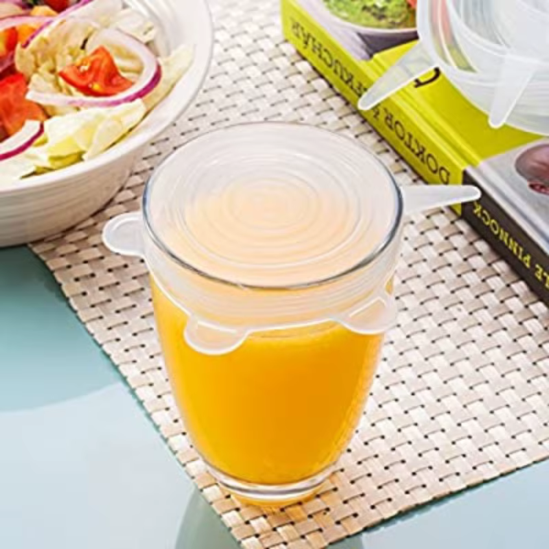 Paquet de 12, petits couvercles de canettes en Silicone sans BPA, couvercles flexibles pour yaourt/p