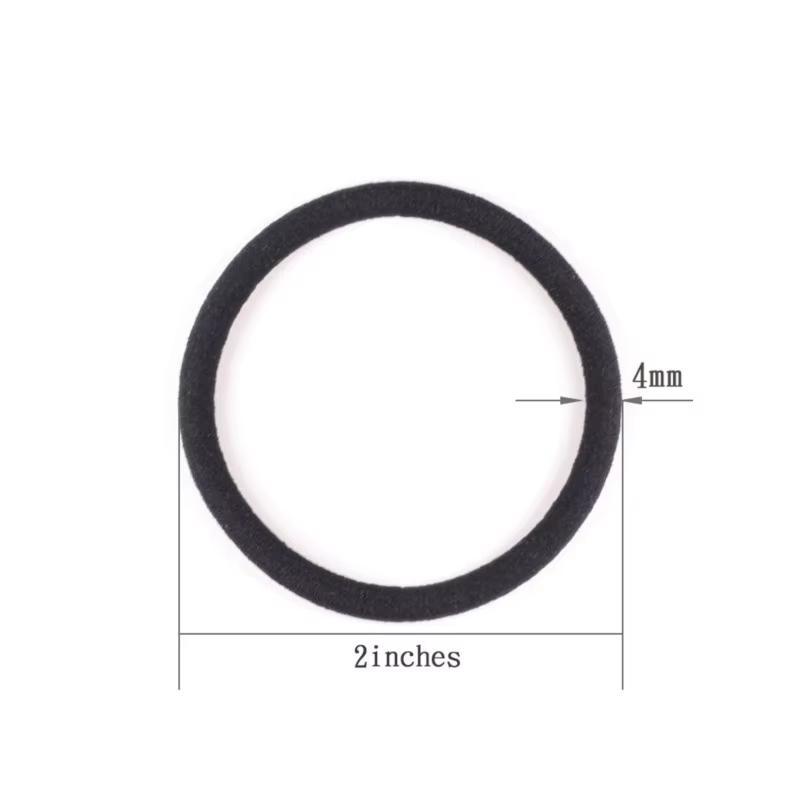 10/50pcs 4mm mélange couleur noir aucun dommage élastiques cheveux cravates bandes ligues queue de p