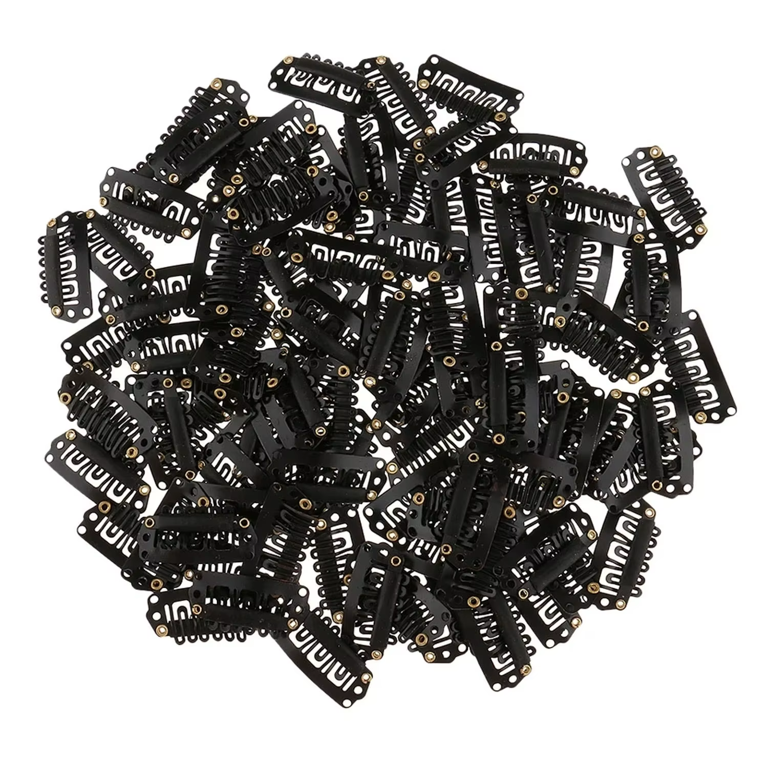 50 pinces à cheveux noires et marron de 2,3 cm à 3,2 cm pour extensions de cheveux, trames de perruq