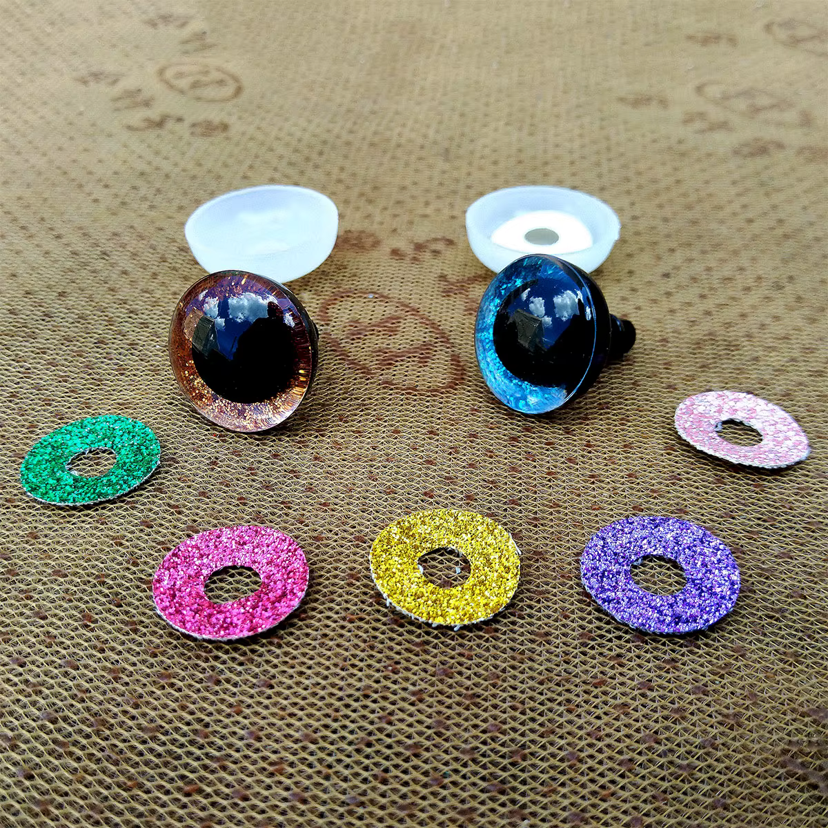 Yeux de sécurité en plastique 3D, 20 pièces, pour jouets au Crochet, poupées en peluche Amigurumi à 