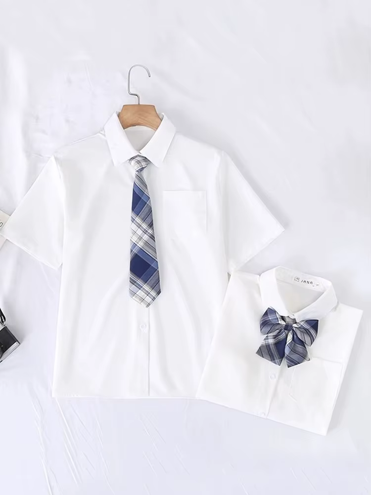 JMPRS – chemise blanche d'été pour femmes, manches courtes, Style JK Preppy, japon, filles, hauts Ha