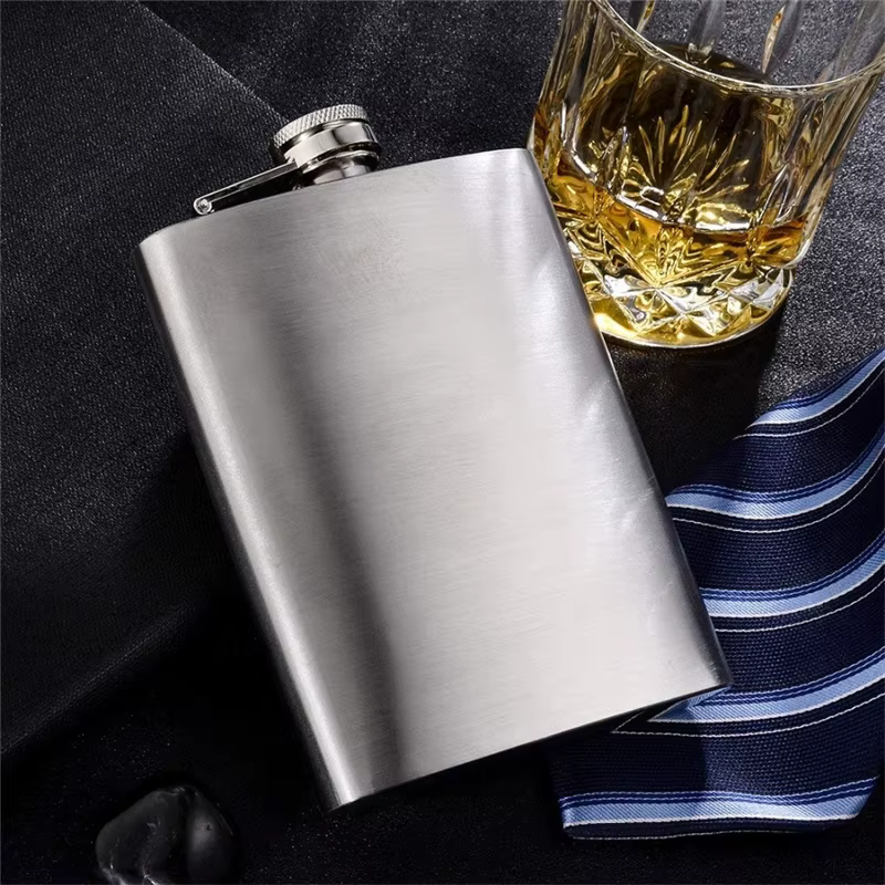 1 2 3 4 5 6 7 8 9 10 12 18oz fiole en acier inoxydable avec entonnoir poche fiole alcool whisky hanc