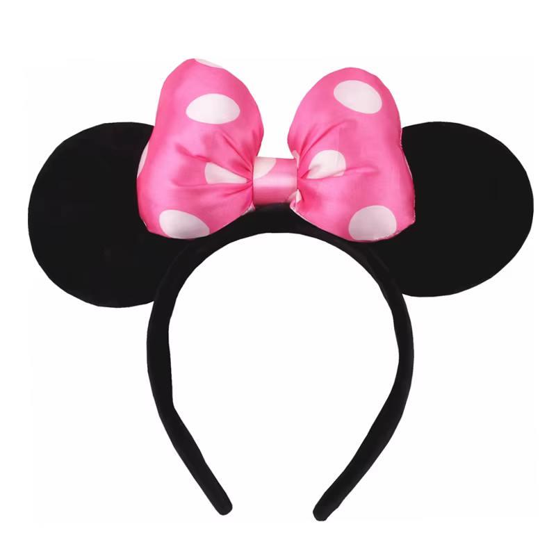 Serre-tête Grande Taille Classique à Nœud à Pois Oreilles de Souris pour Femme, Accessoire Cheveux p