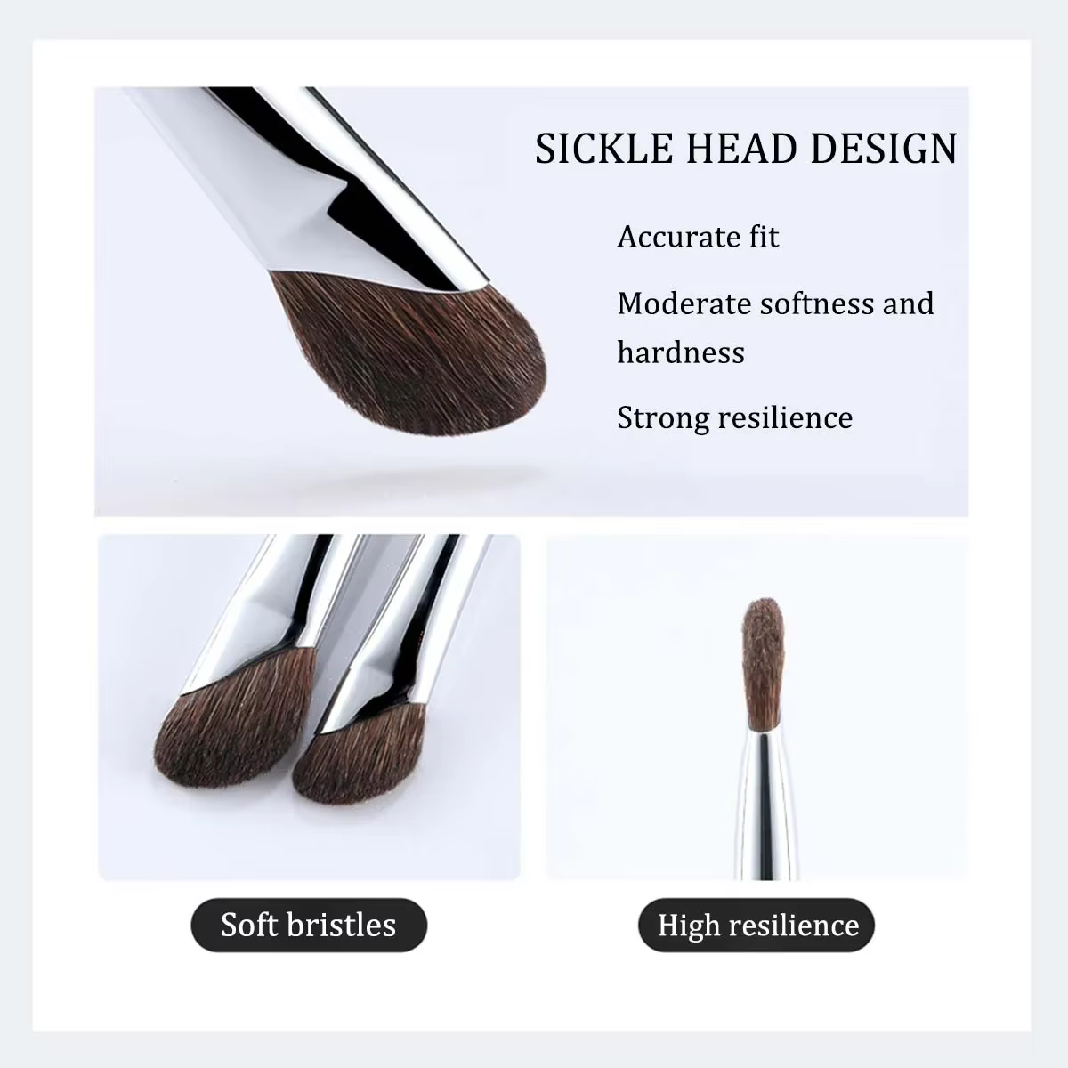 Pinceau d'ombre antarctique 3D pour contour du visage, brosse de maquillage, blush à tête douce, sur