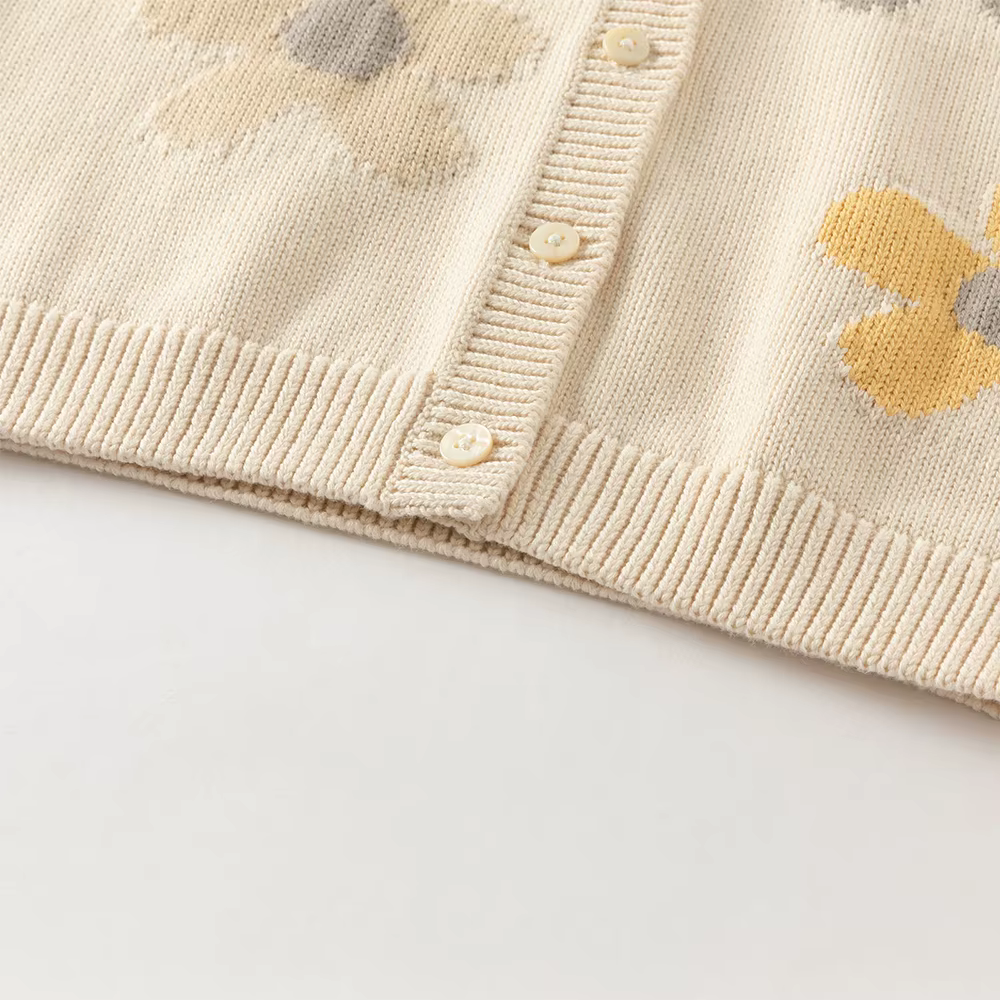Dave Bella automne hiver filles bébé enfants doux mignon haut pull tricoté à fleurs pull mode décont