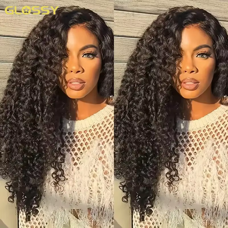 Perruques en cheveux humains bouclés birmans à 300 % de densité pour femmes, perruque brésilienne sa