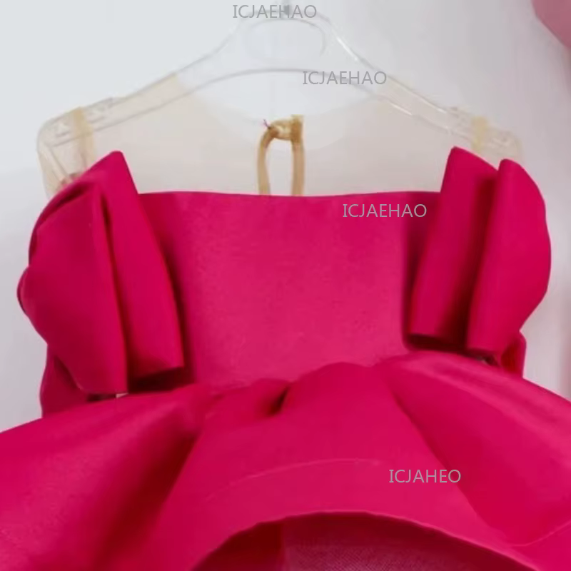 Robe de Princesse en Satin Moelleux pour Filles 2026, Robe de Demoiselle d'Honneur, Tenue Formelle S