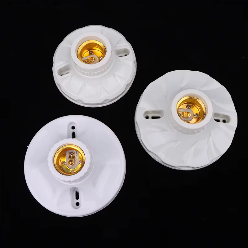 Support de lampe en céramique monté en surface pratique, douille d'ampoule, support de lampe, haute