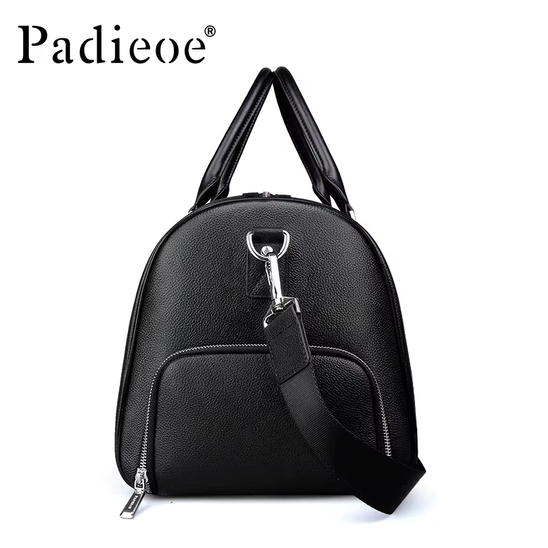 Sac de voyage en cuir de vachette de première qualité - sac à bagages d'affaires élégant en cuir vér