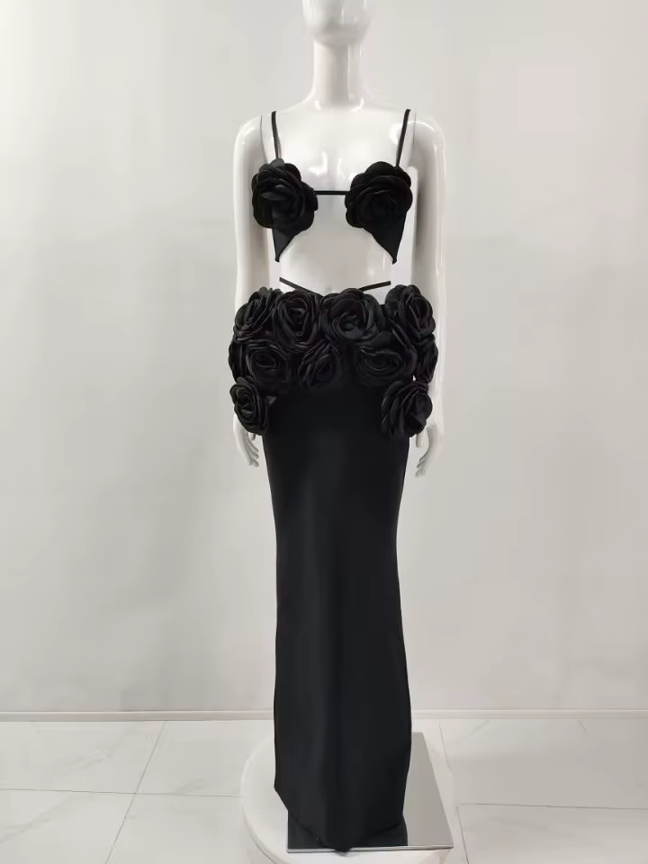 Robe longue à bandes pour femmes, couleur noir et blanc, Sexy, sans manches, col en v, moulante, 2 p