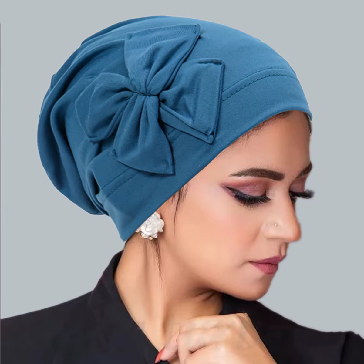 Nouveau femmes musulmanes intérieur Hijab chapeau nœud papillon Turban indien Bonnet foulard bonnets