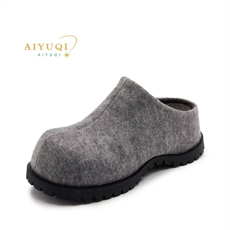 AIYUQI chaussons pour femmes porter nouveau 2025 automne bout rond flanelle bout fermé chaussons pou