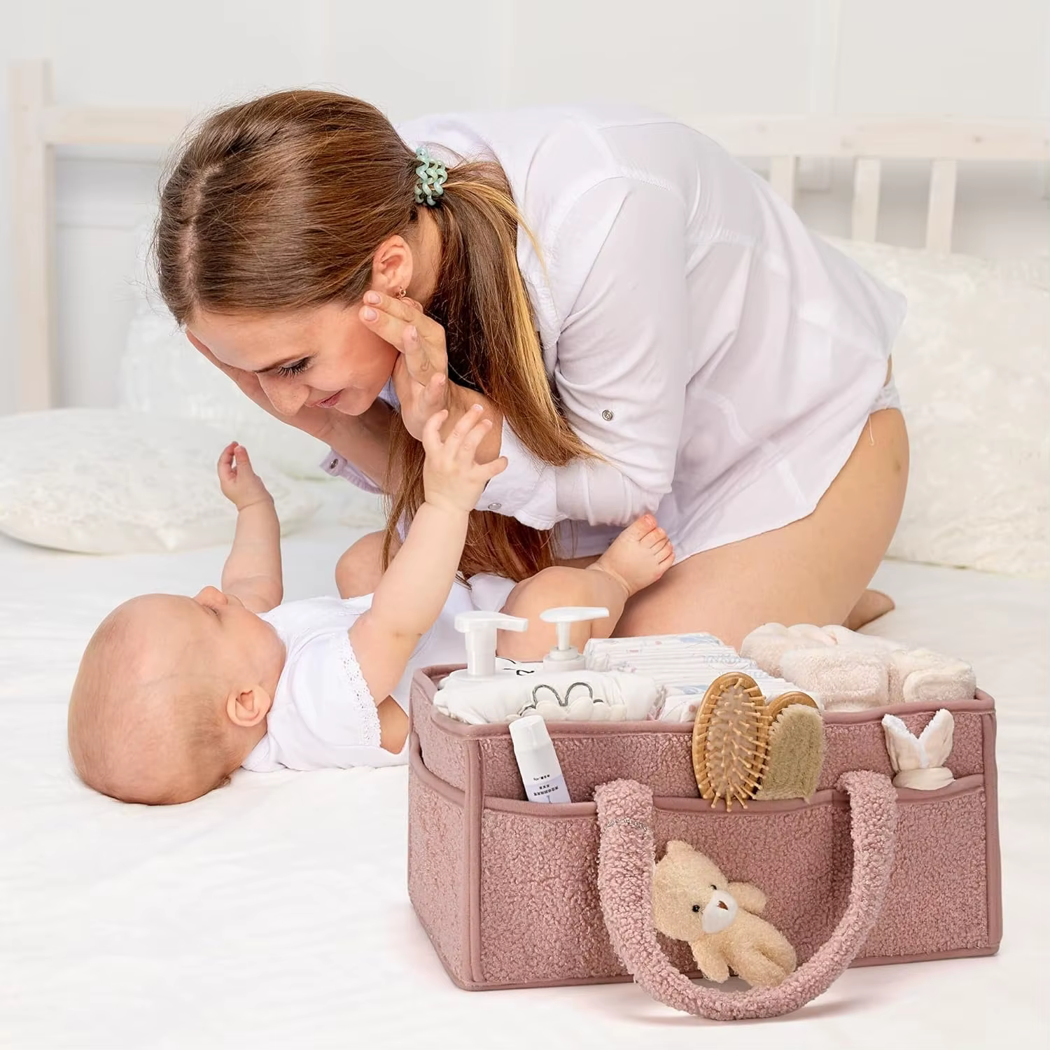 Organisateur de caddie à couches pour bébé, pour Table à langer, empiloirs et caddies en peluche, sa