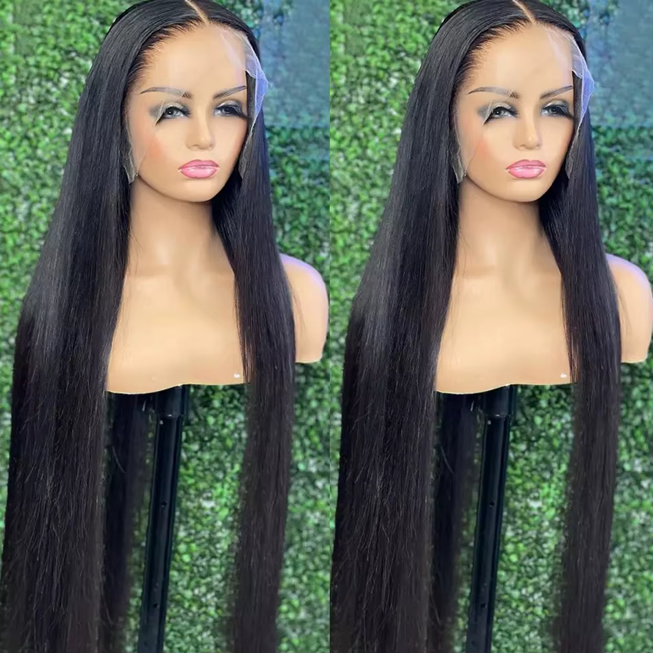 Perruques de cheveux humains frontaux en dentelle transparente HD pré plumées perruques de cheveux h