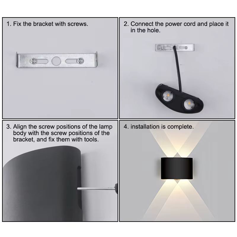Mur LED lampe 4/6/8/10 lampes murales extérieures haut et bas vers l'éclairage pour la décoration de