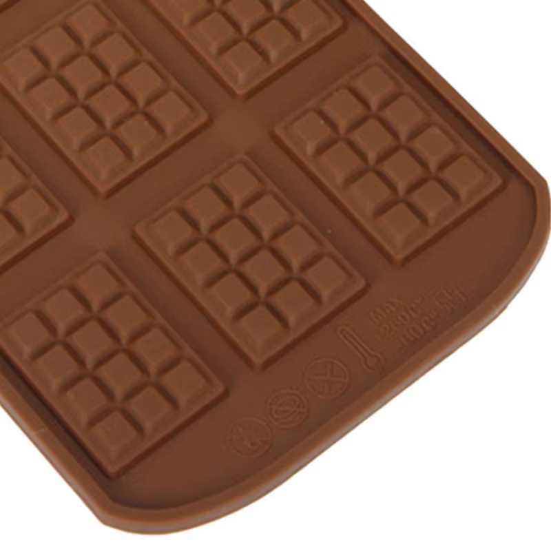 12 moules à chocolat en Silicone, moules à gaufres à Fondant, moule de barre de bonbons, outils de d