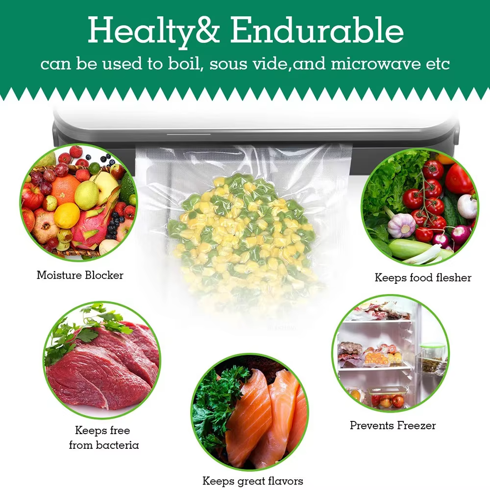 Sacs de stockage de sacs sous vide de nourriture de cuisine pour des rouleaux d'emballage sous vide