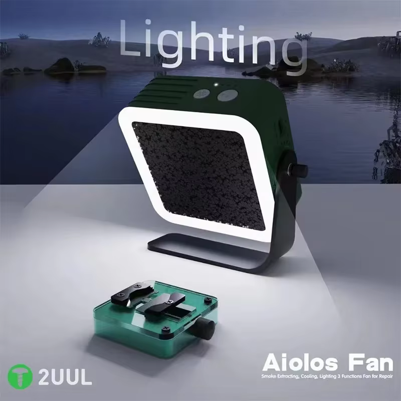 2UUL Aiolos ventilateur d'extraction de fumée avec fonction d'éclairage pour l'entretien du téléphon