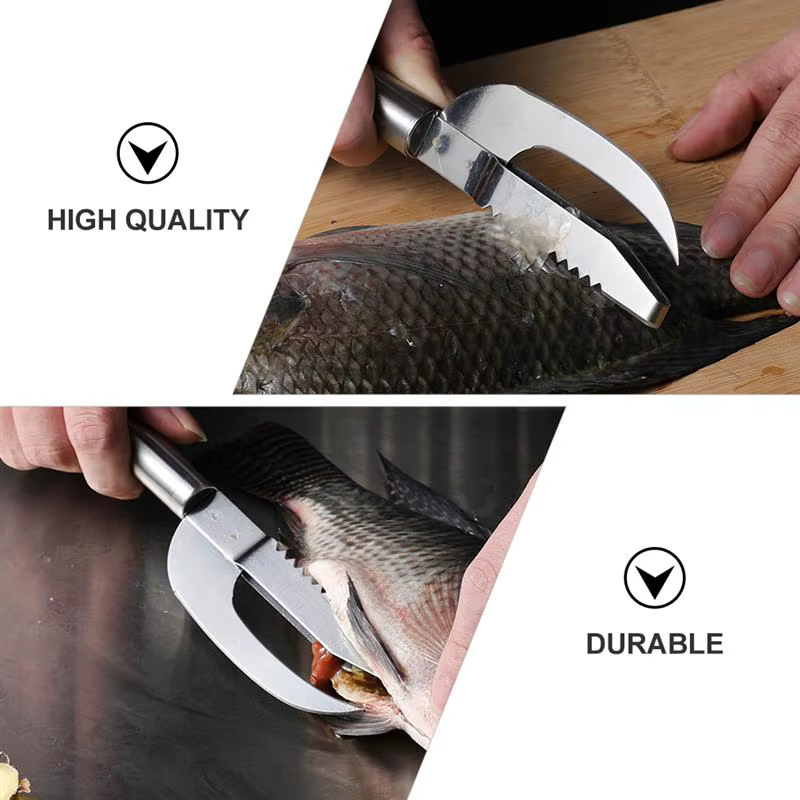 Brosse à peau de poisson 2 en 1, élimine rapide, grattoir à écailles de poisson, outil de raboteuse,