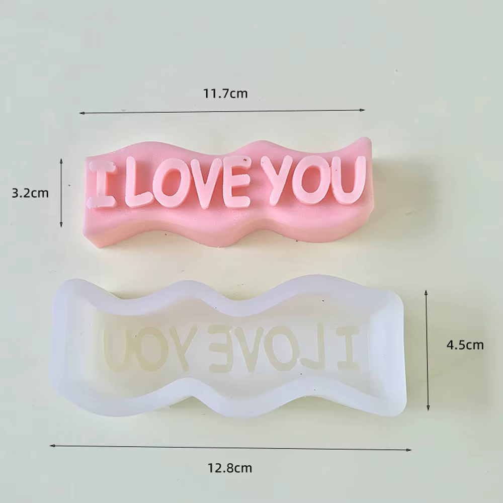 Moule en silicone pour bougie à slogan anglais, lettres en relief 3D, moule en résine de plâtre de R