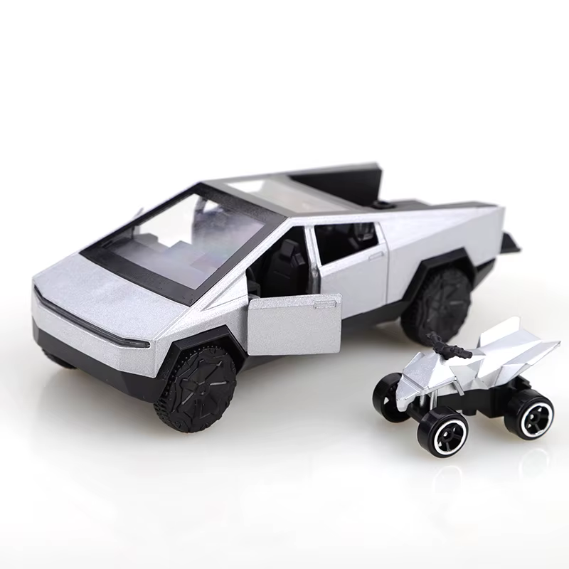 (Bagagé) Collection de voitures à tirer CyberTruck en alliage 1:36 pour garçons et enfants, une gran