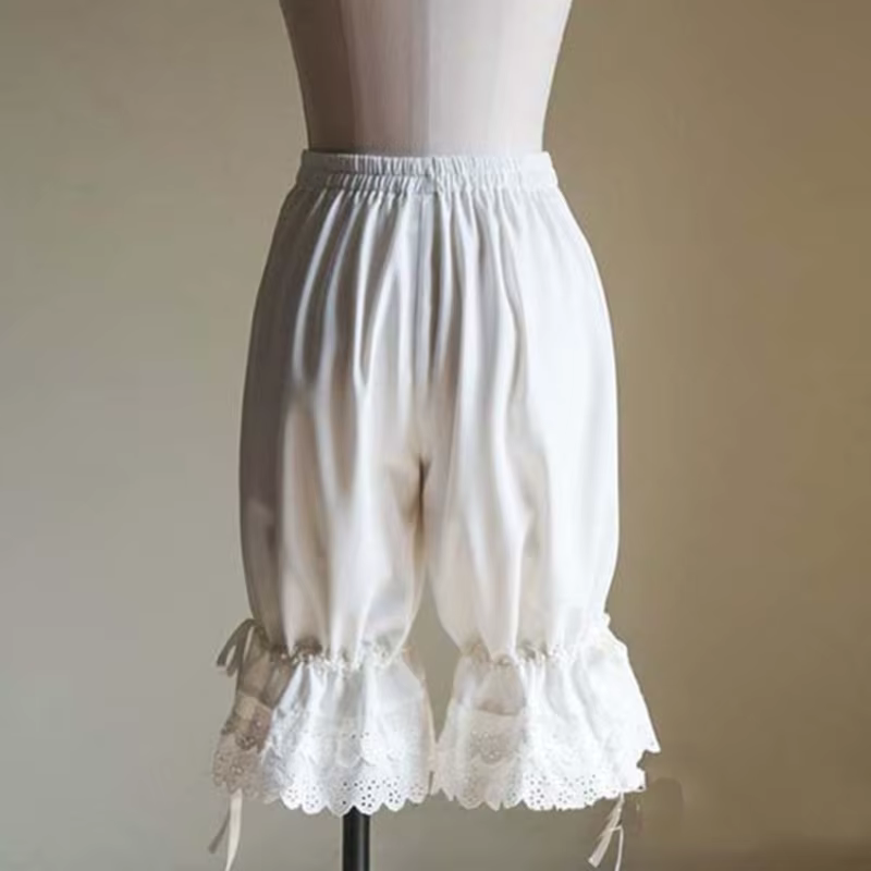 Pantalon bouffant à volants en dentelle avec nœud papillon, culotte bouffante, pantalon à bulles éla